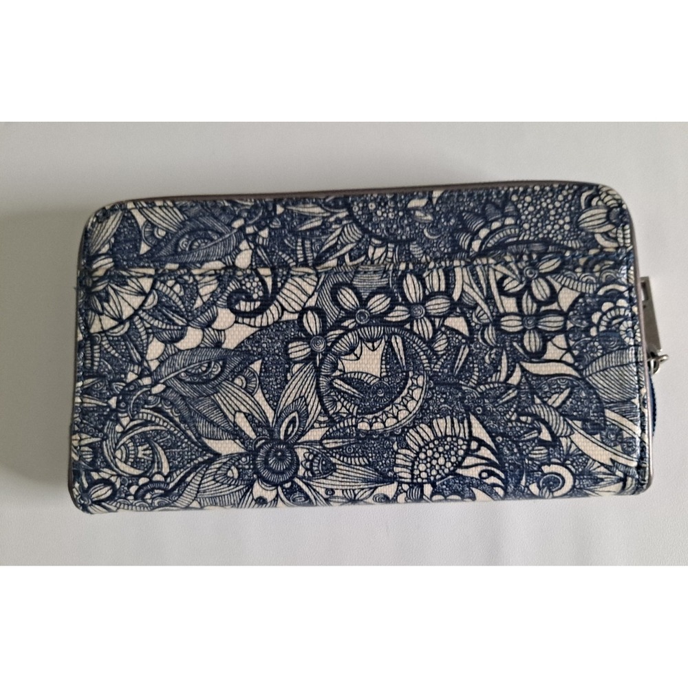 Sakroots Artist Blue Canvas Crossbody Purse With Wallet - Picture 7 of 9